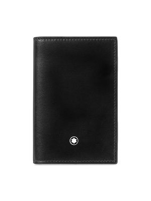 Men's Meisterstück Leather Card Holder - Black