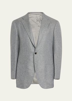 Men's Melange Cashmere Twill Sport Coat