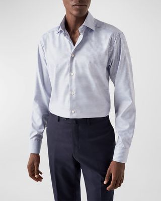 Men's Melange Check Signature Twill Dress Shirt