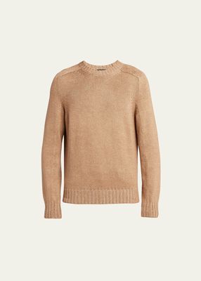 Men's Melange Knit Crewneck Sweater