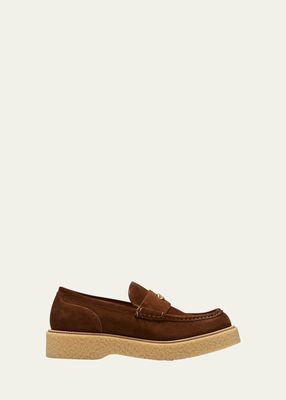 Men's Menen Suede Chunky-Sole Penny Loafers