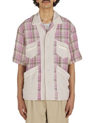 Men's Mento Linen Shirt - Pink Ivory - Size Medium - Pink Ivory - Size Medium