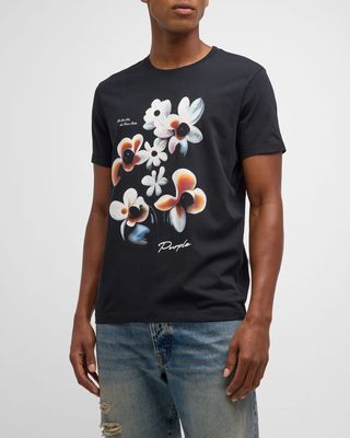 Men's Mercerized Floral T-Shirt