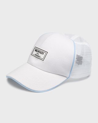 Men's Mesh Back Rubber Label Baseball Hat
