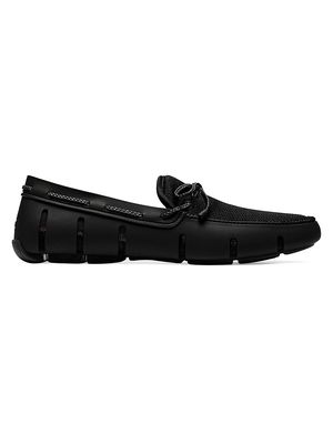Men's Mesh Braided Lace Loafers - Black - Size 7 - Black - Size 7
