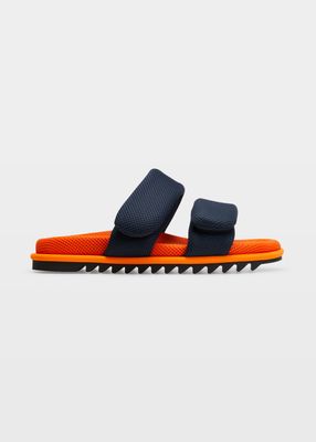 Men's Mesh-Nylon Strap Slide Sandals