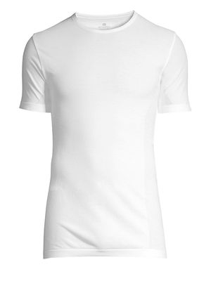 Men's Mesh Panel T-Shirt - White - Size Medium - White - Size Medium