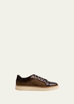 Men's Messina Suede-Leather Low Top Sneakers