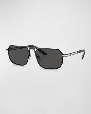 Men's Metal Square Sunglasses
