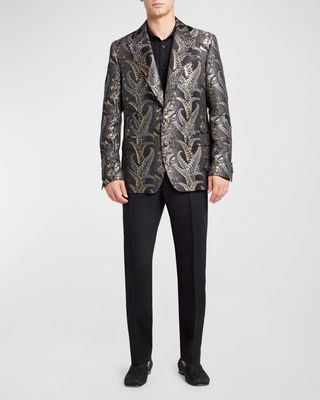Men's Metallic Ferns Tuxedo Jacket