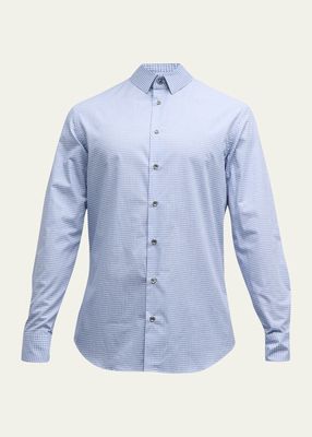 Men's Micro-Box Cotton Sport Shirt