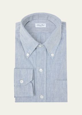 Men's Micro-Herringbone Sport Shirt