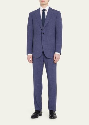 Men's Micro Houndstooth Wool Suit