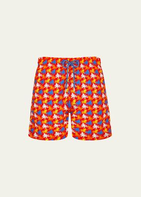 Men's Micro Octopus-Print Swim Shorts