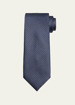 Men's Micro-Pattern Silk Tie