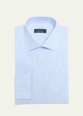 Men's Micro-Plaid Cotton Dress Shirt