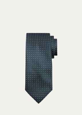 Men's Micro-Polka Dot Silk Tie