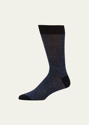 Men's Micro-Stripe Crew Socks
