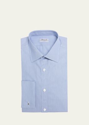 Men's Micro-Stripe French Cuff Dress Shirt