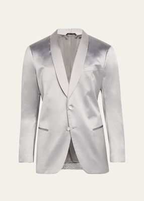 Men's Micro-Texture Shawl Dinner Jacket