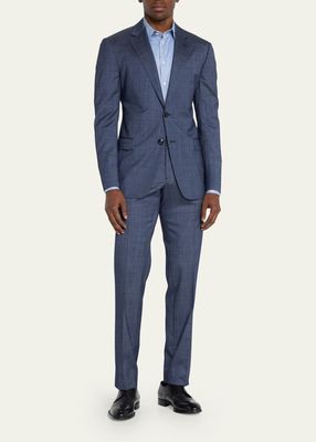 Men's Micro-Textured Wool-Blend Suit