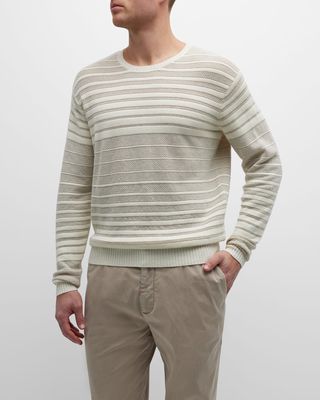 Men's Midi Stripe Crewneck Sweater
