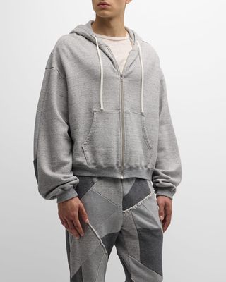 Men's Midweight French Terry Patchwork Hoodie
