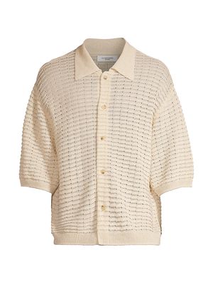 Men's Milan Short-Sleeved Knit Shirt - Beige - Size 36 - Beige - Size 36