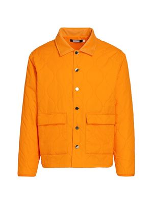 Men's Military Lining Jacket - Orange - Size Large