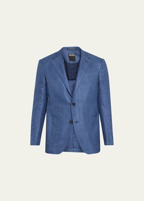 Men's Mini Check Sport Coat