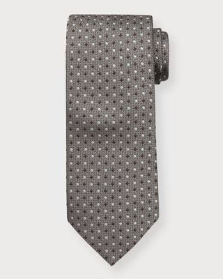 Men's Mini Dot Jacquard Silk Tie
