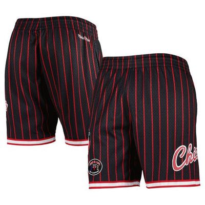 Men's Mitchell & Ness Black Chicago Bulls City Collection Heritage Mesh Shorts