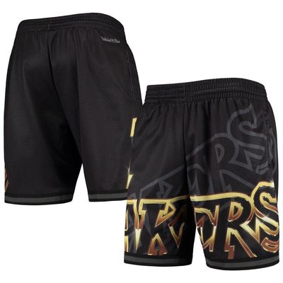 Men's Mitchell & Ness Black Los Angeles Lakers Big Face 4.0 Fashion Shorts