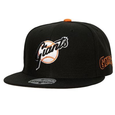 Men's Mitchell & Ness Black/ San Francisco Giants Bases Loaded Fitted Hat