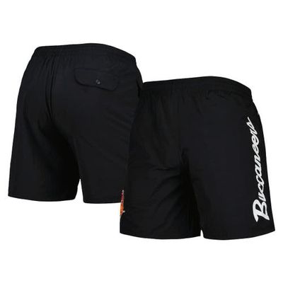 Men's Mitchell & Ness Black Team Essentials Nylon Shorts