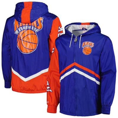 Men's Mitchell & Ness Blue New York Knicks Undeniable Full-Zip Windbreaker Jacket