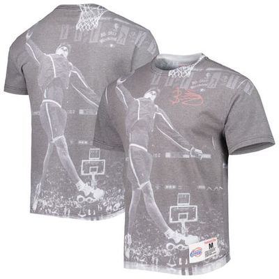 Men's Mitchell & Ness Brent Barry Heather Gray LA Clippers Above The Rim T-Shirt