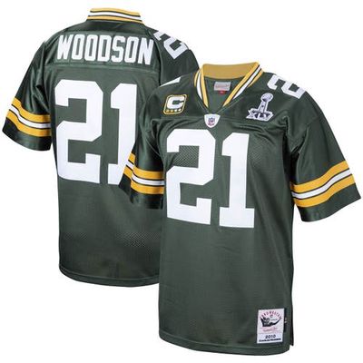 Men's Mitchell & Ness Charles Woodson Green Green Bay Packers 2004 Authentic Throwback Retired Player Jersey