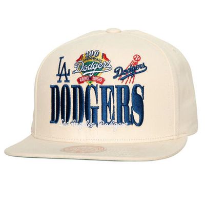 Men's Mitchell & Ness Cream Los Angeles Dodgers Reframe Retro Snapback Hat