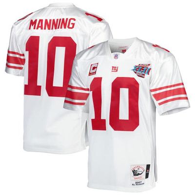 Men's Mitchell & Ness Eli Manning White New York Giants 2004 Authentic Throwback Retired Player Jersey