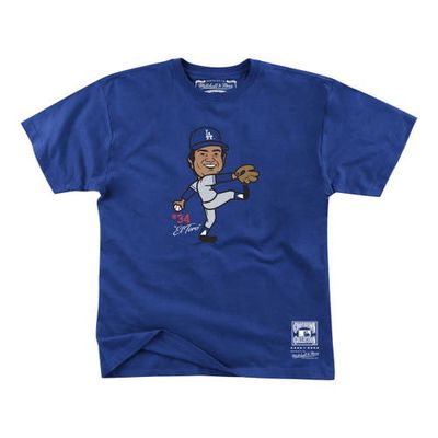 Men's Mitchell & Ness Fernando Valenzuela Royal Los Angeles Dodgers Cooperstown Collection Retirement T-Shirt