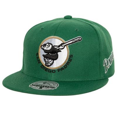 Men's Mitchell & Ness Green/ San Diego Padres Bases Loaded Fitted Hat