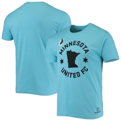 Men's Mitchell & Ness Light Blue Minnesota United FC Black & Blue Collection T-Shirt