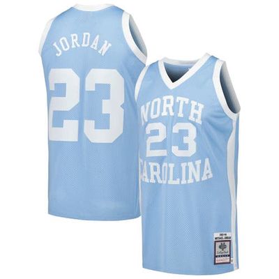 Men's Mitchell & Ness Michael Jordan Carolina Blue North Carolina Tar Heels 1983-84 Authentic Throwback College Jersey in Light Blue