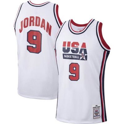 Men's Mitchell & Ness Michael Jordan White USA Basketball 1992 Authentic Jersey