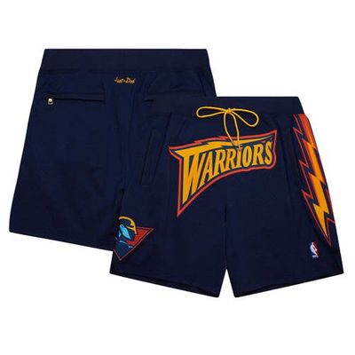 Men's Mitchell & Ness Navy Golden State Warriors Authentic NBA x Just Don Mesh Shorts