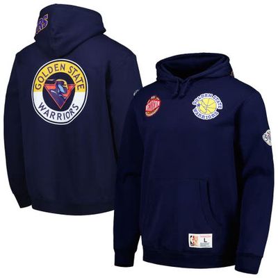 Men's Mitchell & Ness Navy Golden State Warriors City Collection Heritage Hoodie