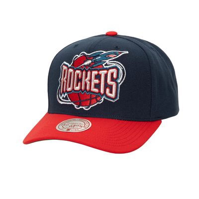 Men's Mitchell & Ness Navy/Red Houston Rockets Soul XL Logo Pro Crown Snapback Hat