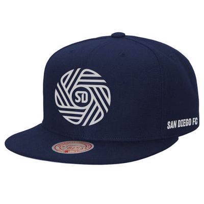 Men's Mitchell & Ness Navy San Diego FC Flow Snapback Adjustable Hat