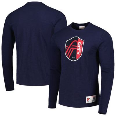 Men's Mitchell & Ness Navy St. Louis City SC Legendary Long Sleeve T-Shirt